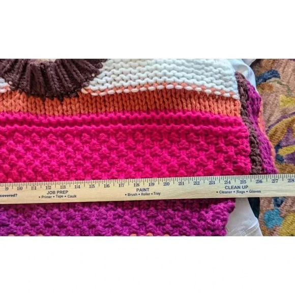 Arula Striped Chunky Knit Short Sweater Womens 1X Size A - Picture 7 of 10